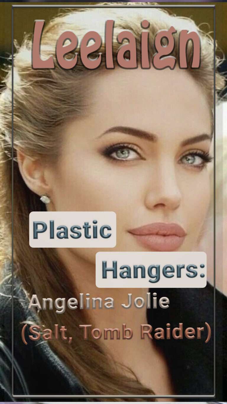Coat plastic hangers with Angelina Jolie